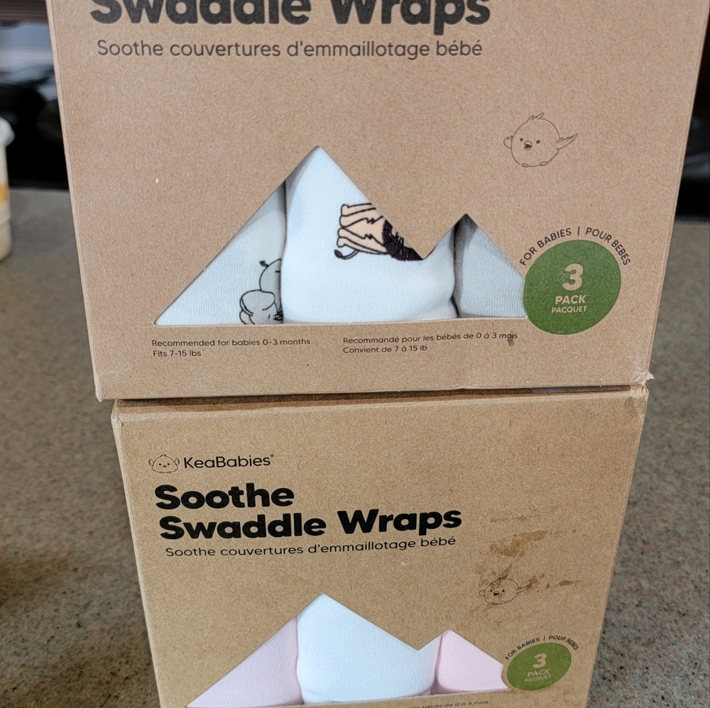 3-Pack Organic Baby Swaddle Sleep Sacks Blanket Wrap - ( 0-3 Months )